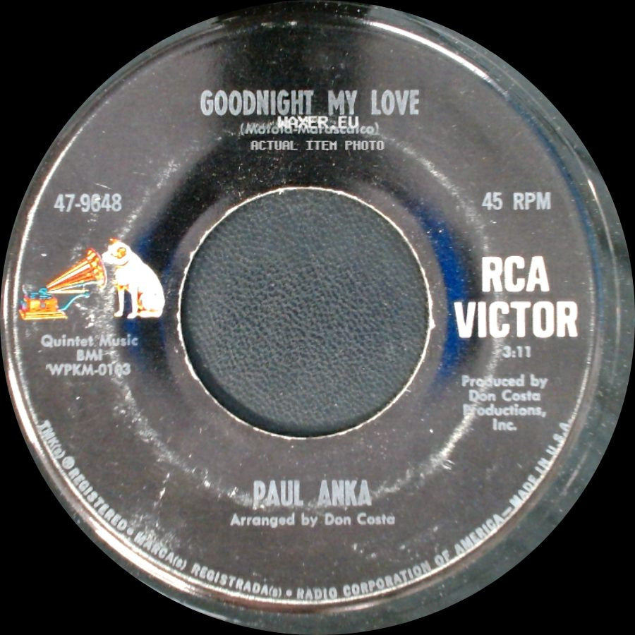 Paul Anka - This Crazy World / Goodnight My Love side B