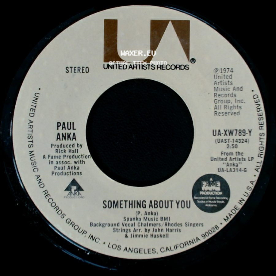 Paul Anka - Anytime (I'll Be There) / Something About You side B