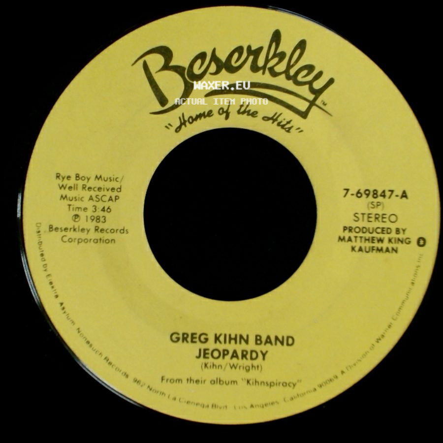 Greg Kihn Band - Jeopardy / Fascination side A