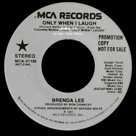 Brenda Lee - Only When I Laugh / Only When I Laugh side A