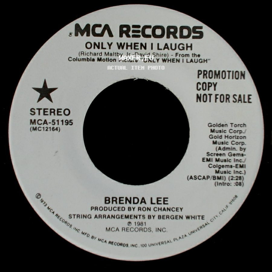 Brenda Lee - Only When I Laugh / Only When I Laugh side A