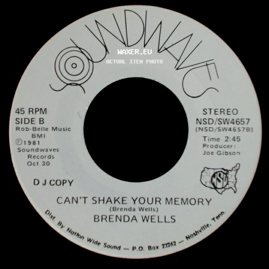 Brenda Wells - The Wife You Save (May Be Your Own) / Can't Shake Your Memory side B