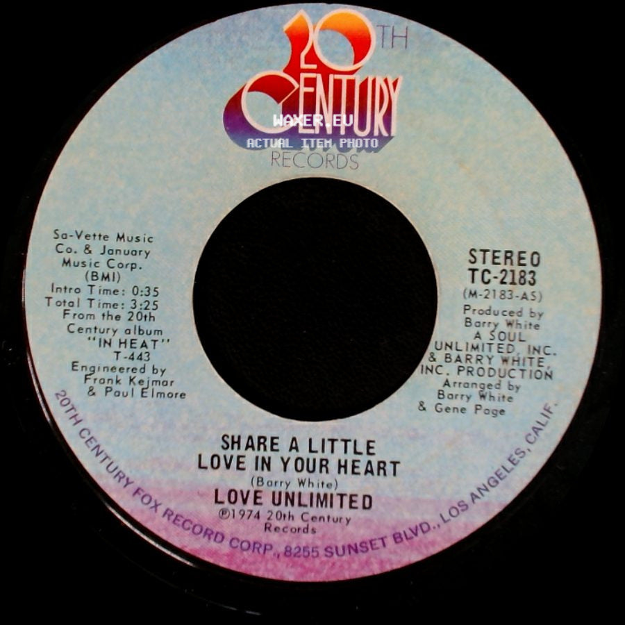 Love Unlimited - I Love You So, Never Gonna Let You Go / Share A Little Love In Your Heart side B