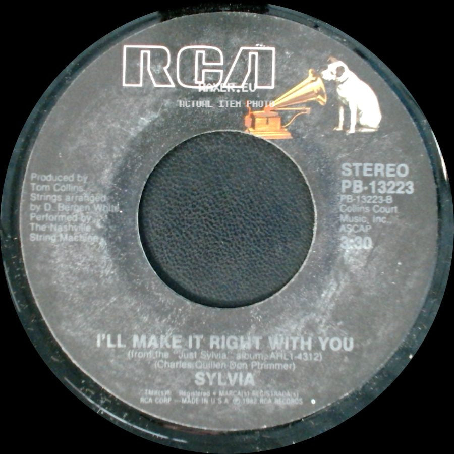 Sylvia - Nobody / I'll Make It Right With You side B