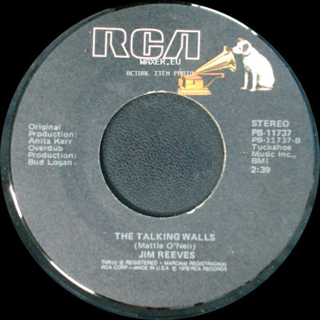 Jim Reeves - The Talking Walls / Oh, How I Miss You Tonight side A