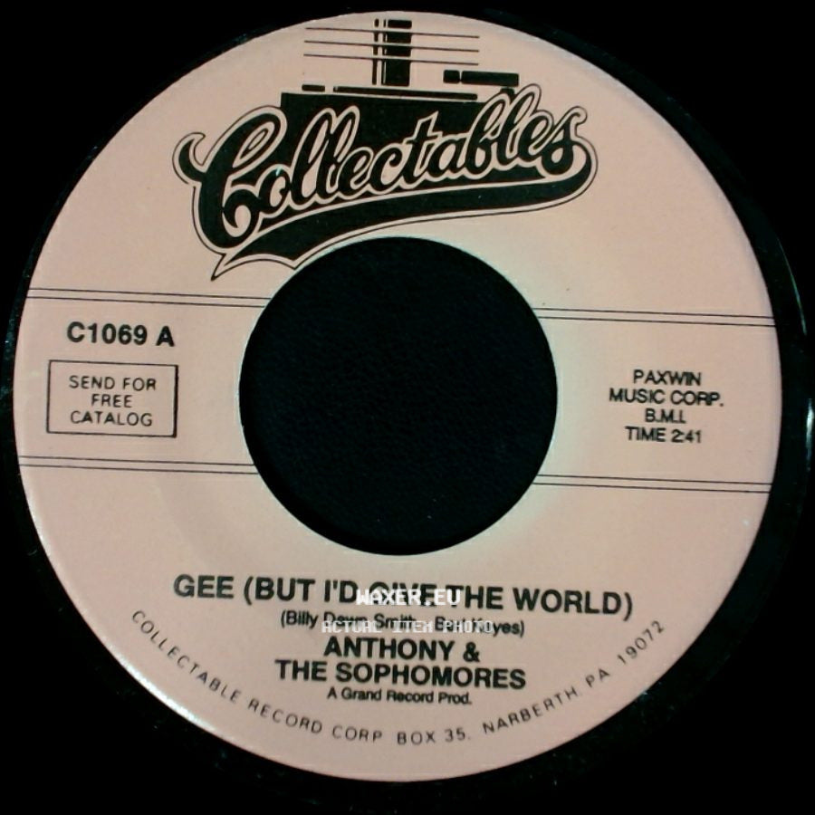 Anthony & The Sophomores - Gee (But I'd Give The World) / It Depends On You side A