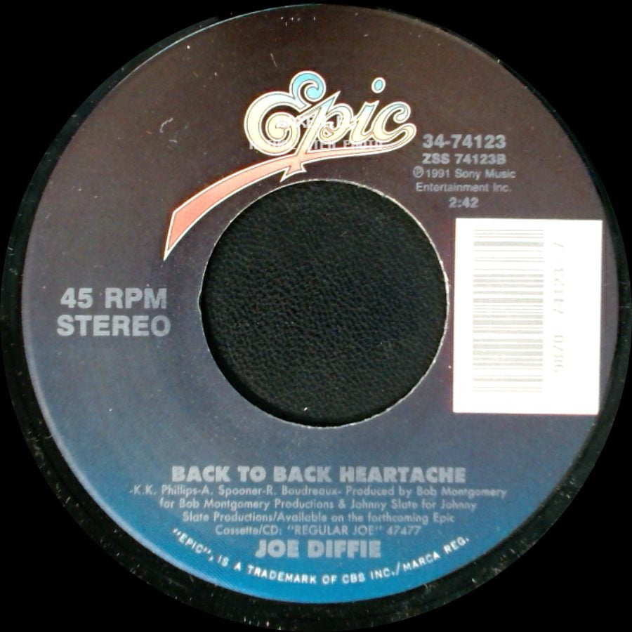 Joe Diffie - Is It Cold In Here / Back To Back Heartache side B
