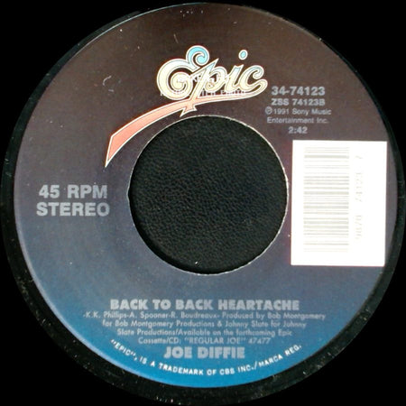 Joe Diffie - Is It Cold In Here / Back To Back Heartache side B