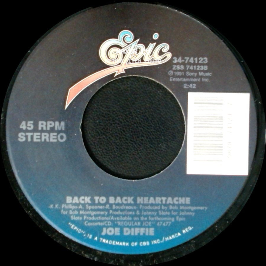 Joe Diffie - Is It Cold In-Here / Back To Back Heartache side B