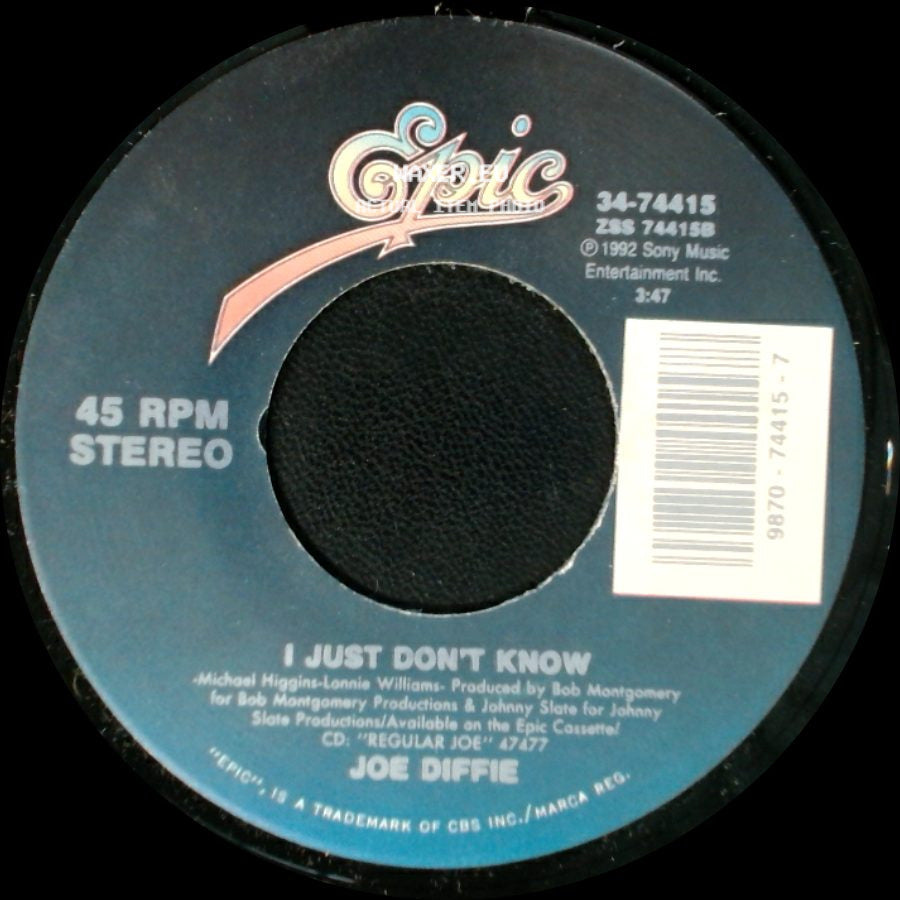 Joe Diffie - Next Thing Smokin' / I Just Don't Know side B