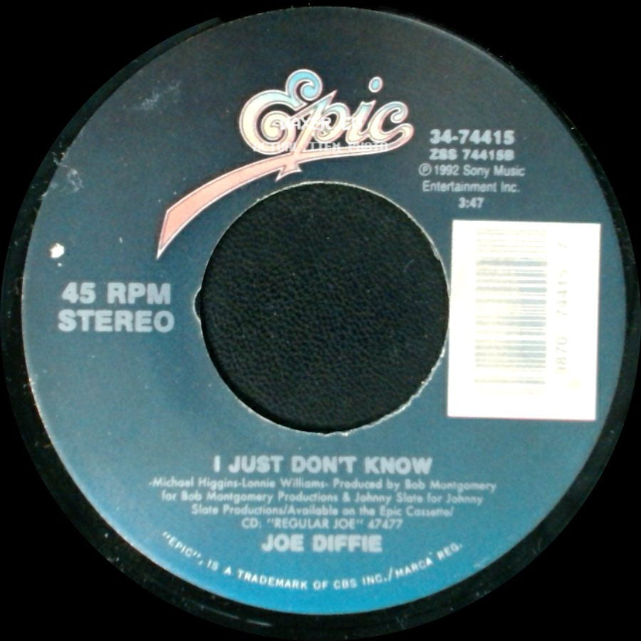Joe Diffie - Next Thing Smokin' / I Just Don't Know side B
