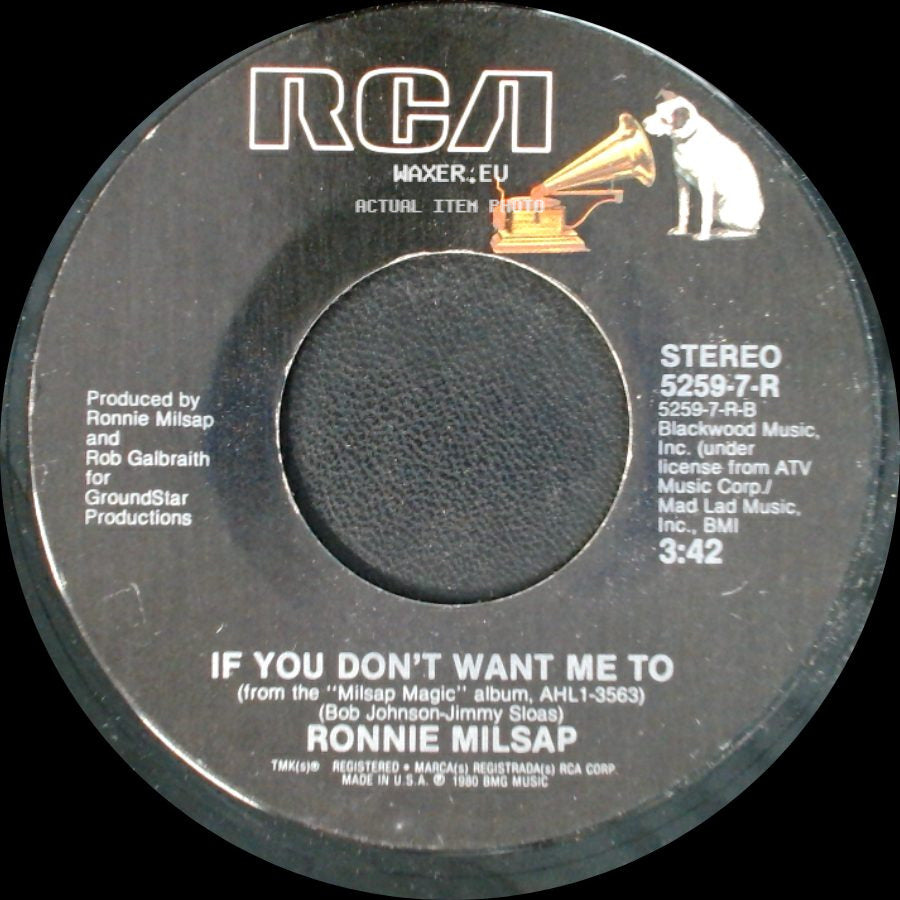 Ronnie Milsap - Where Do The Nights Go / If You Don't Want Me To side B
