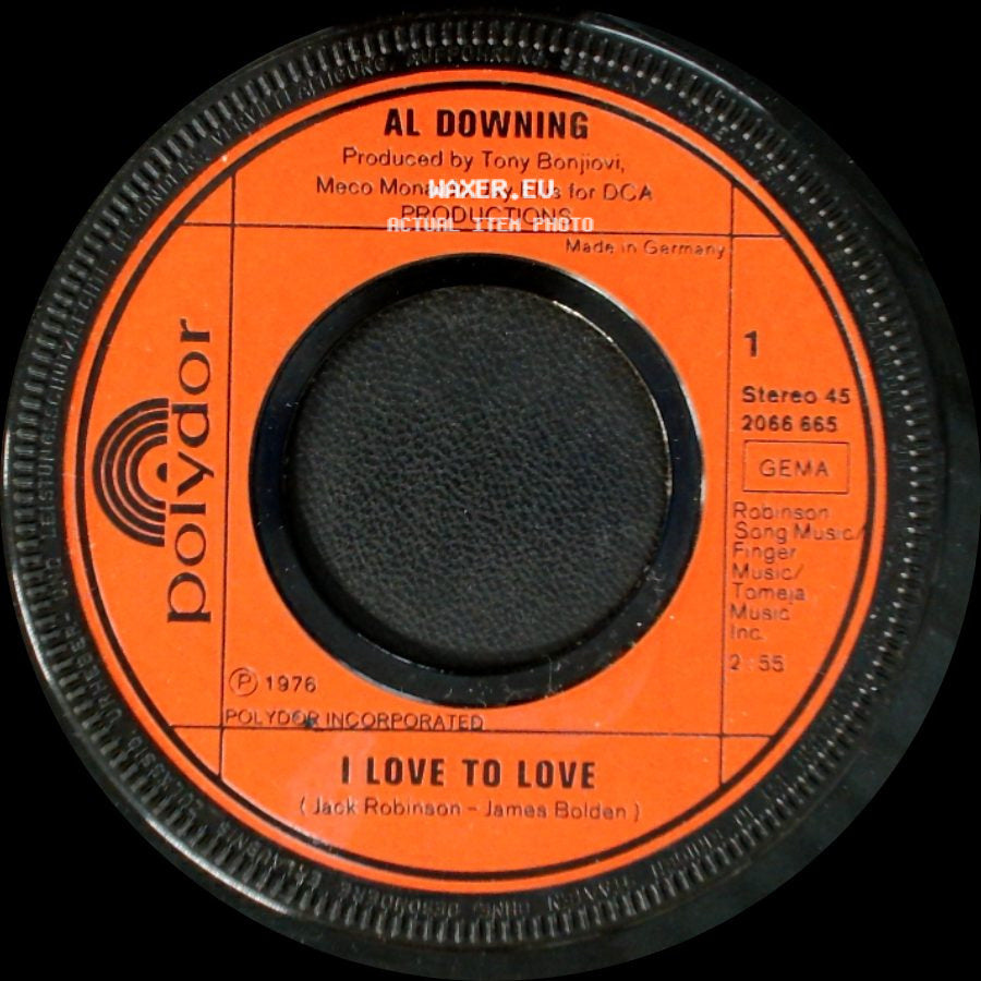 Al Downing - I'm Just Nobody / I Love To Love side B