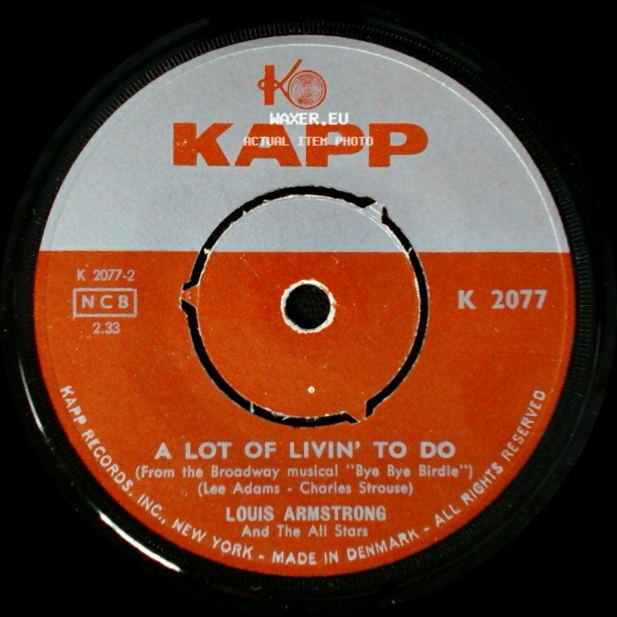 Louis Armstrong / Louis Armstrong And The All Stars - A Lot Of Livin' To Do / Hello, Dolly! side A
