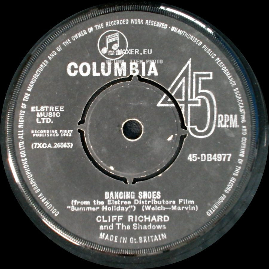 Cliff Richard And The Shadows And The Norrie Paramor Strings / Cliff Richard And The Shadows - Summer Holiday / Dancing Shoes side B