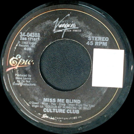 Culture Club - Miss Me Blind / Colour By Numbers side A