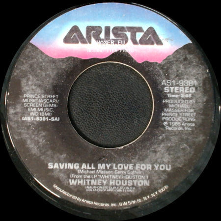 Whitney Houston - Saving All My Love For You / All At Once side A