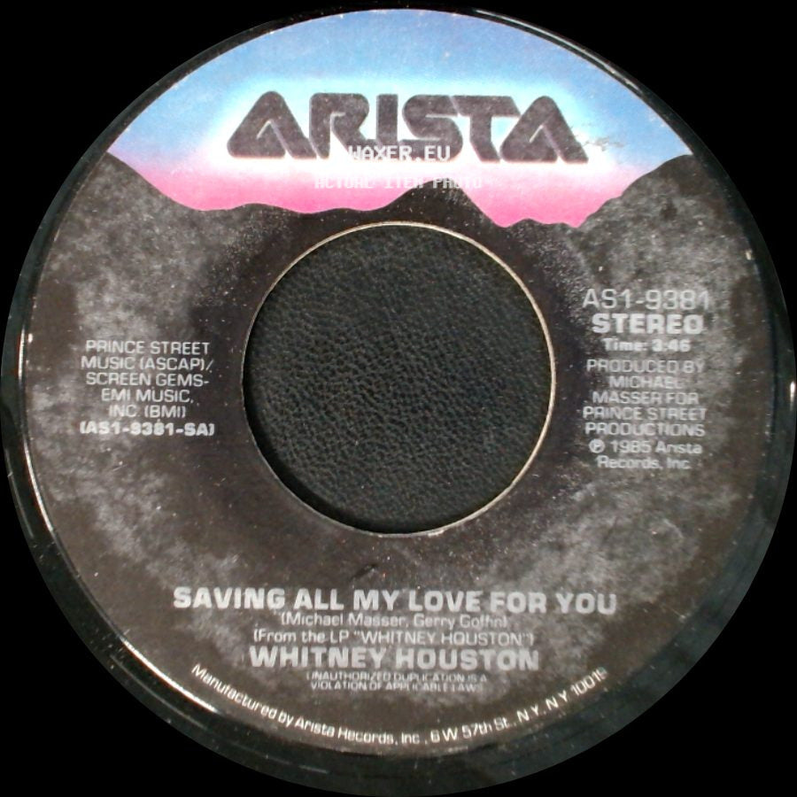 Whitney Houston - Saving All My Love For You / All At Once side A