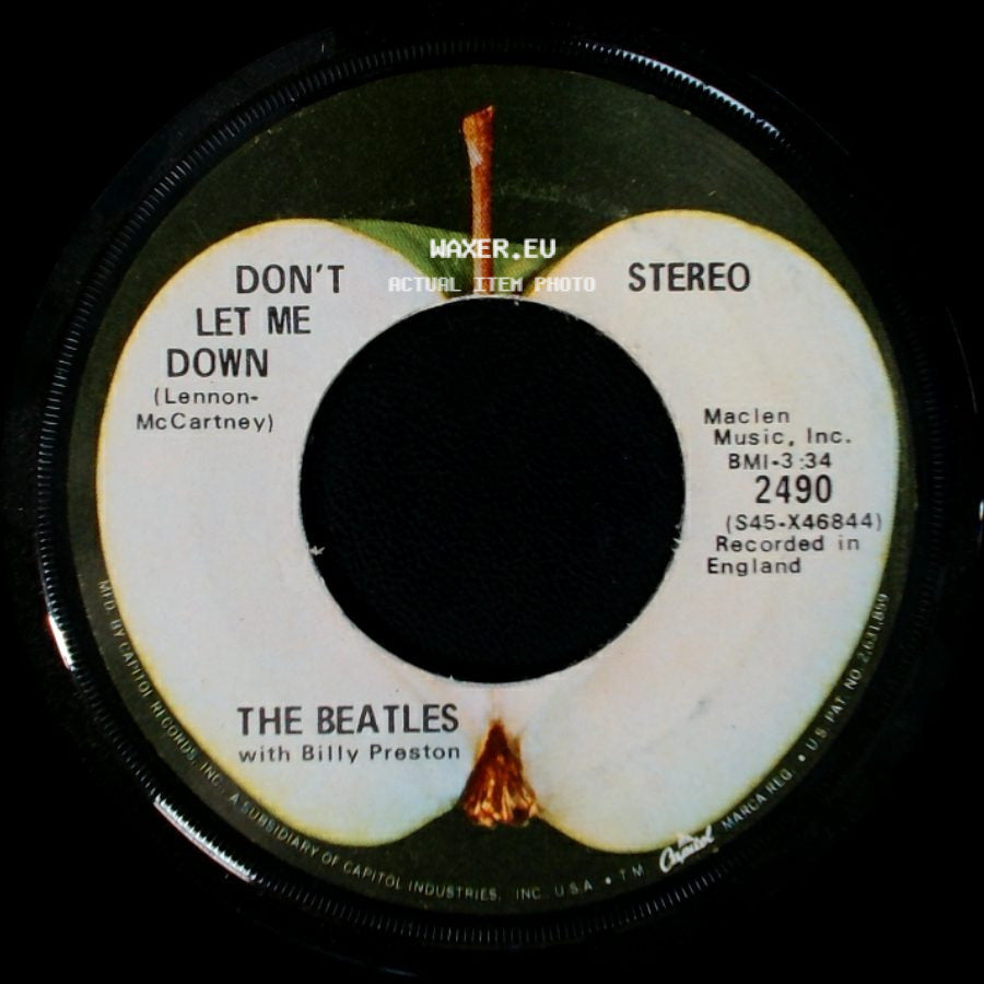 The Beatles With Billy Preston - Don't Let Me Down / Get Back side A