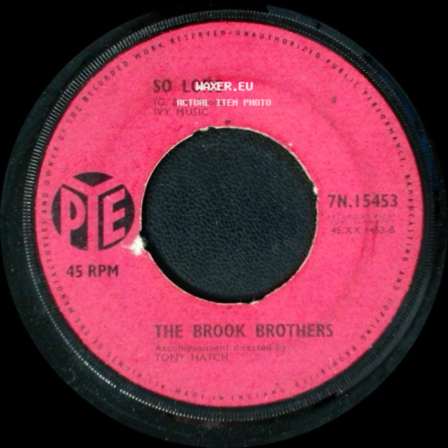 The Brook Brothers - Welcome Home, Baby / So Long side B
