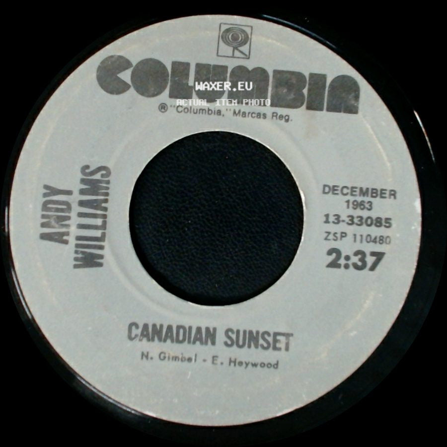 Andy Williams - The Hawaiian Wedding Song (Ke Kali Nei Au) / Canadian Sunset side B