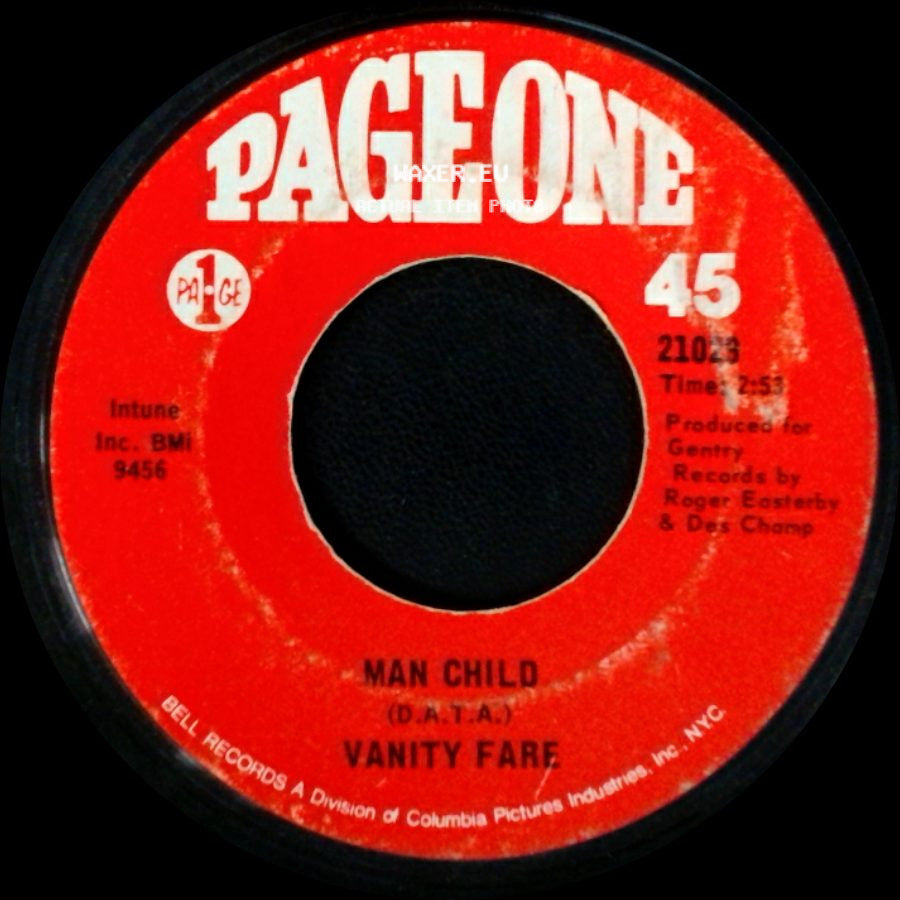 Vanity Fare - Hitchin' A Ride / Man Child side B