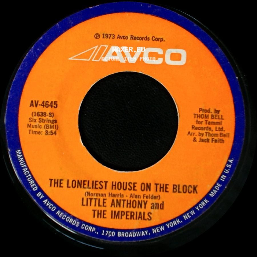 Little Anthony And The Imperials - I Don't Have Time To Worry / The Loneliest House On The Block side B