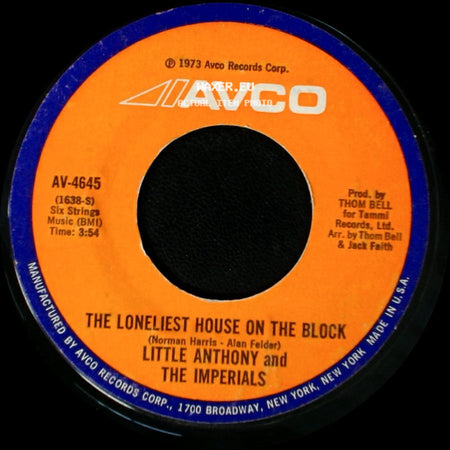 Little Anthony And The Imperials - I Don't Have Time To Worry / The Loneliest House On The Block side B