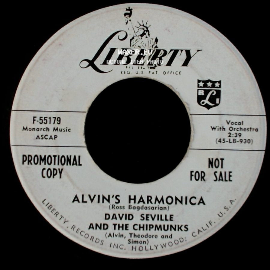 David Seville / David Seville And The Chipmunks - Mediocre / Alvin's Harmonica side B