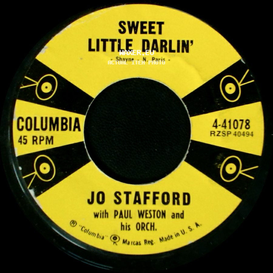 Jo Stafford With Paul Weston And His Orch. / Jo Stafford - Sweet Little Darlin' / I'll Buy It side A