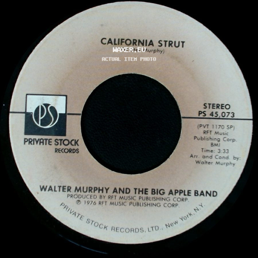 Walter Murphy And The Big Apple Band - A Fifth Of Beethoven / California Strut side B