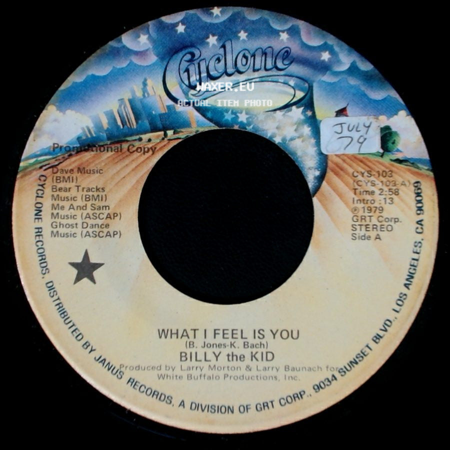 Billy The Kid - What I Feel Is You / What I Feel Is You side B