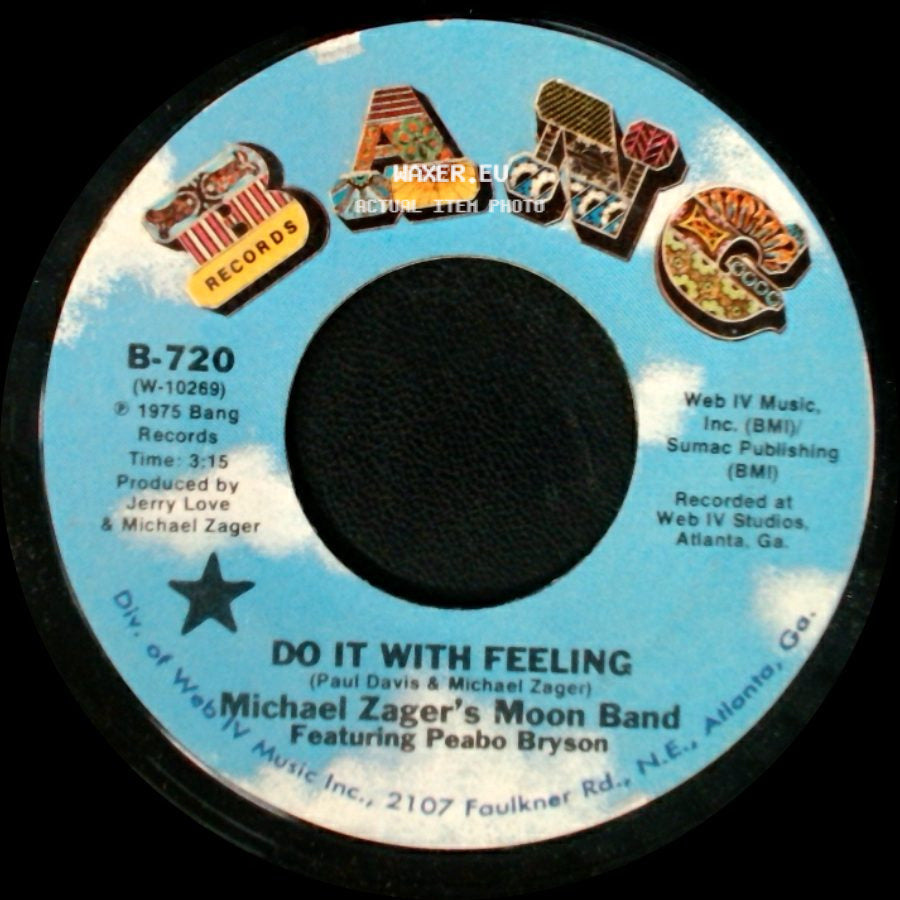 Michael Zager's Moon Band Featuring Peabo Bryson - This Is The Life / Do It With Feeling side B