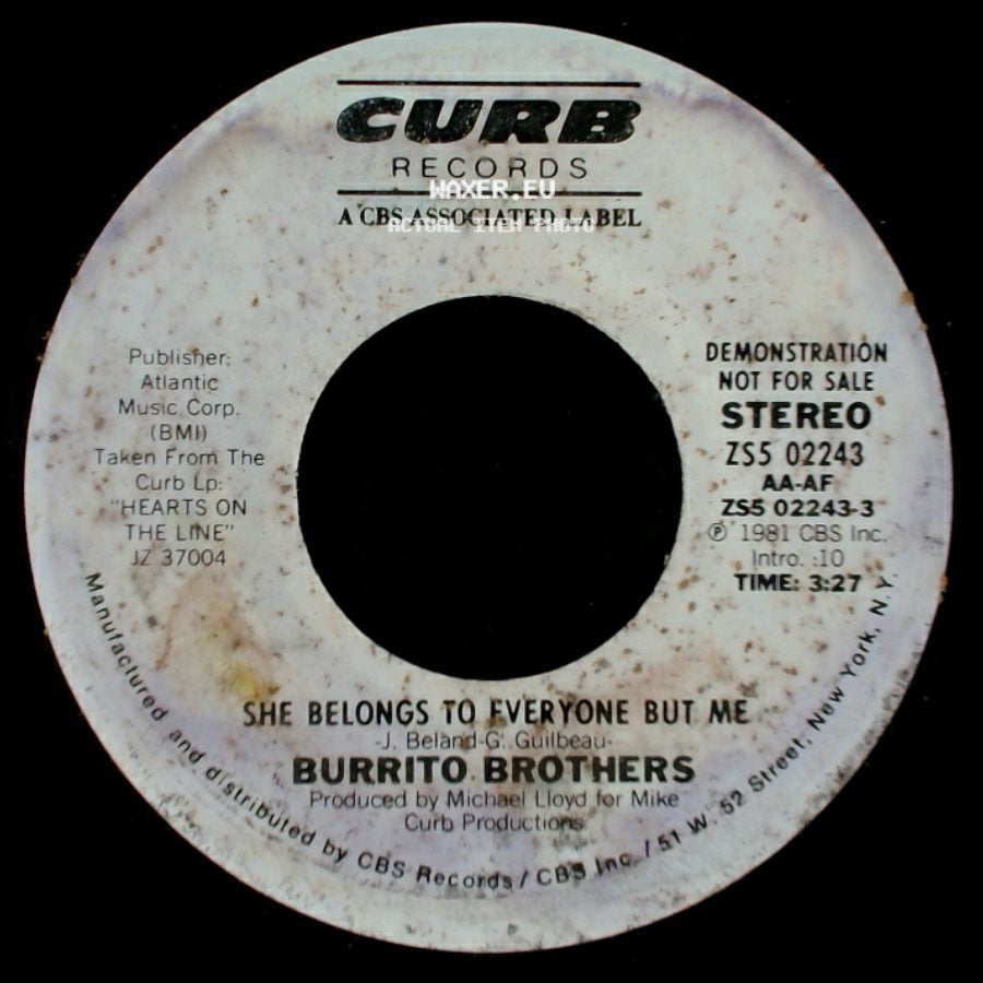 Burrito Brothers - She Belongs To Everyone But Me / She Belongs To Everyone But Me side B