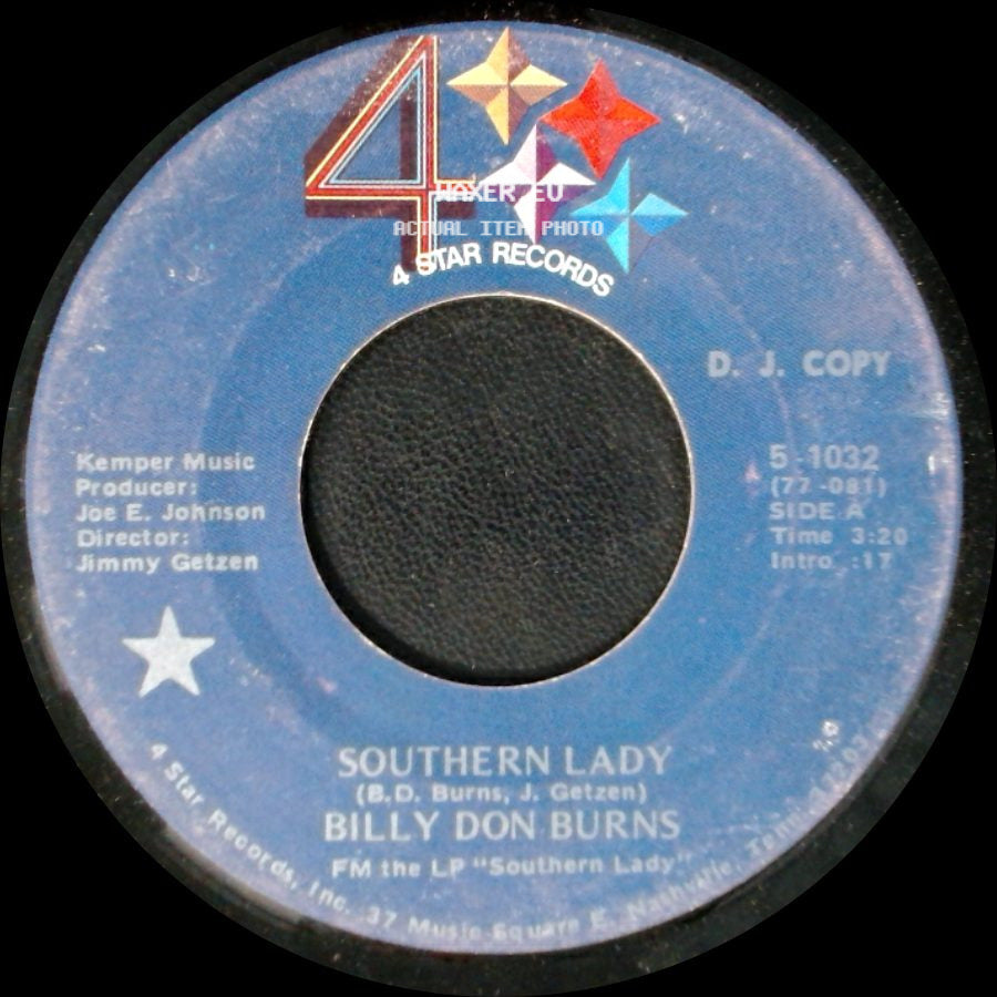 Billy Don Burns - Southern Lady / That's Made Me A Ramblin' Man side A
