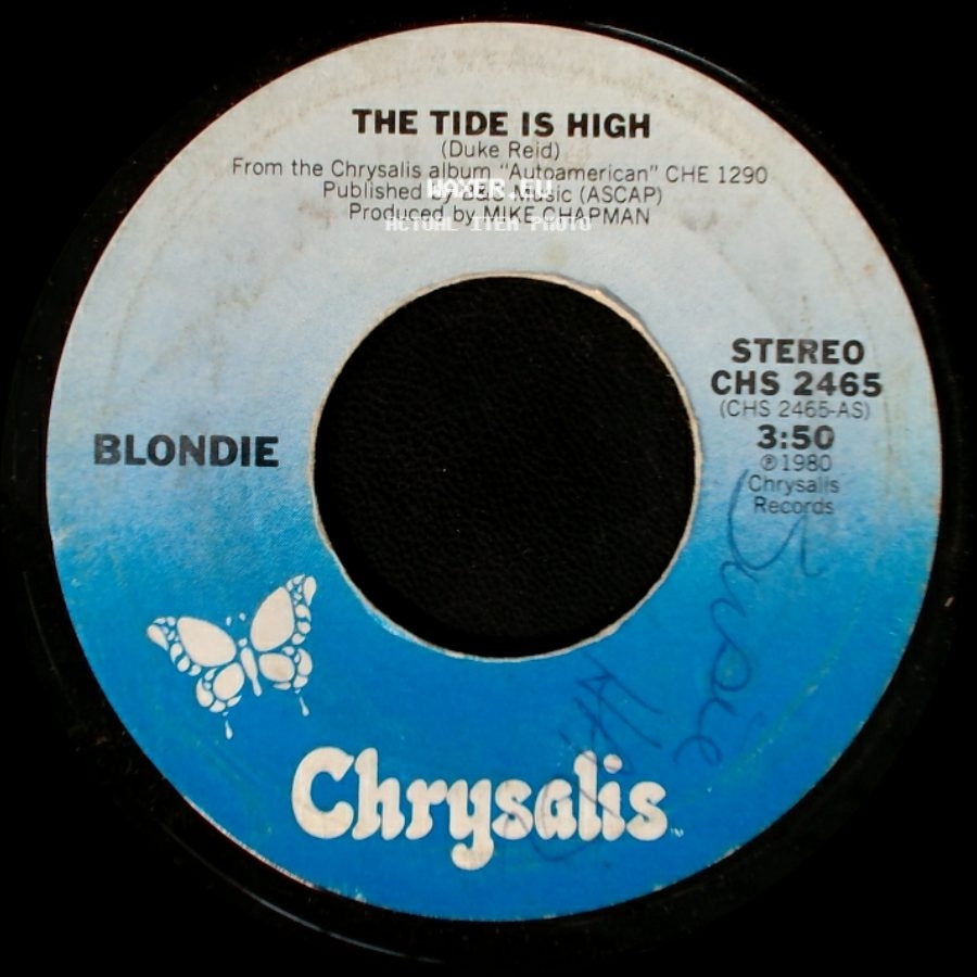 Blondie - Suzy And Jeffrey / The Tide Is High side B