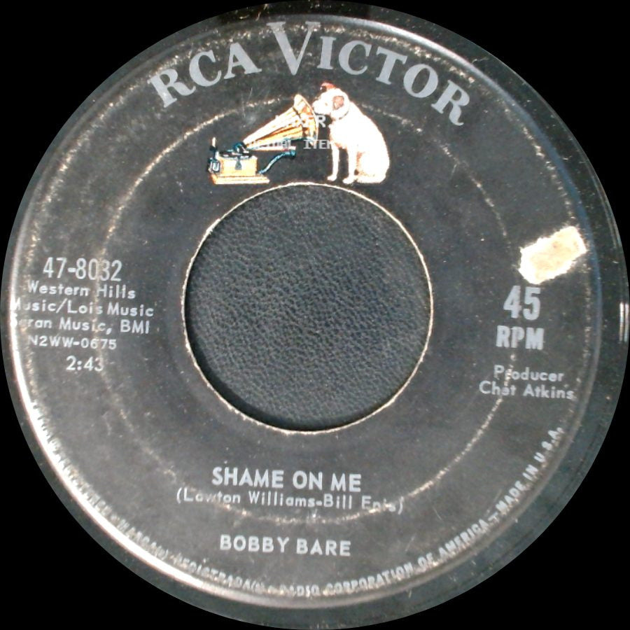 Bobby Bare - Above And Beyond / Shame On Me side B