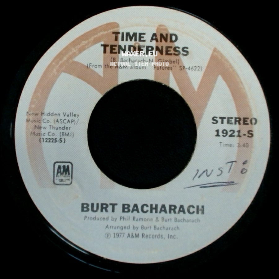 Burt Bacharach / Burt Bacharach Featuring Joshie Armstead - Time And Tenderness / I Took My Strength From You (I Had None) side A