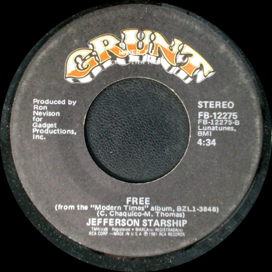 Jefferson Starship - Free / Stranger side A