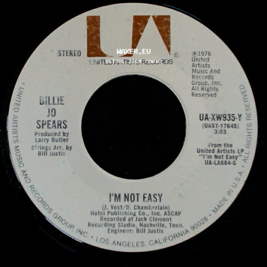 Billie Jo Spears - Too Far Gone / I'm Not Easy side B