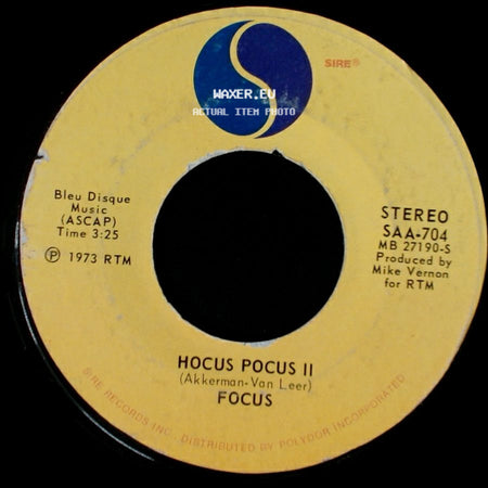Focus - Hocus Pocus / Hocus Pocus Ii side B
