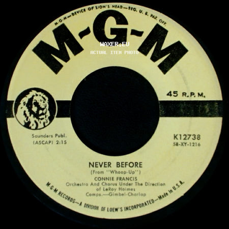 Connie Francis - Never Before / My Happiness side A