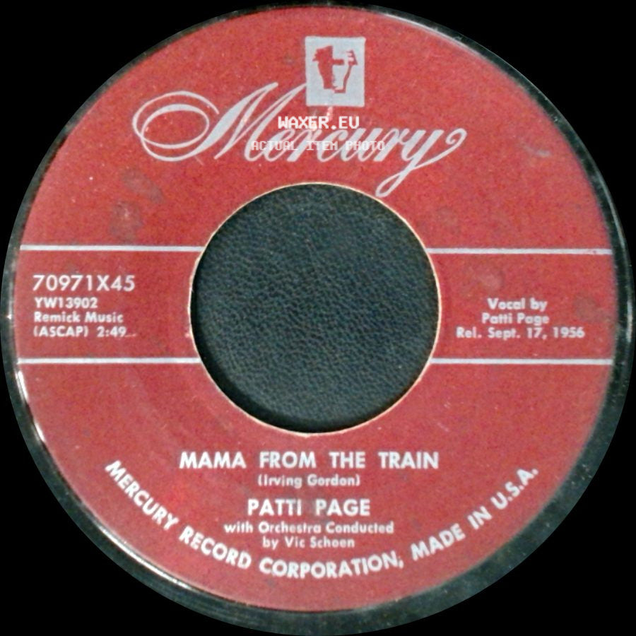 Patti Page - Mama From The Train / Every Time (I Feel His Spirit) side A