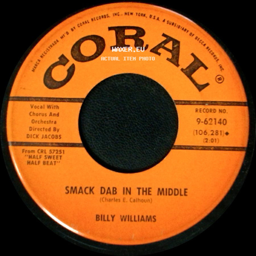Billy Williams - I Wonder / Smack Dab In The Middle side B