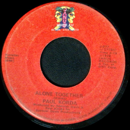 Paul Korda - Alone Together / More Than A Friend side A