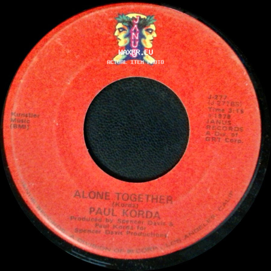 Paul Korda - Alone Together / More Than A Friend side A