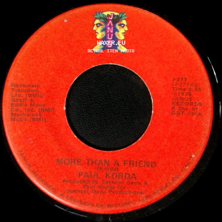Paul Korda - Alone Together / More Than A Friend side B