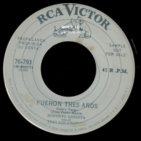Roberto Arrieta Con El Trio Los Angeles / Roberto Arrieta - Vuelve / Fueron Tres Años side B