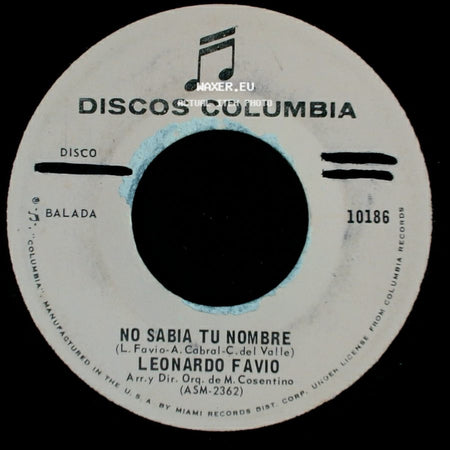 Leonardo Favio - No Sabia Tu Nombre / Fue Un Cuento De Amor side A