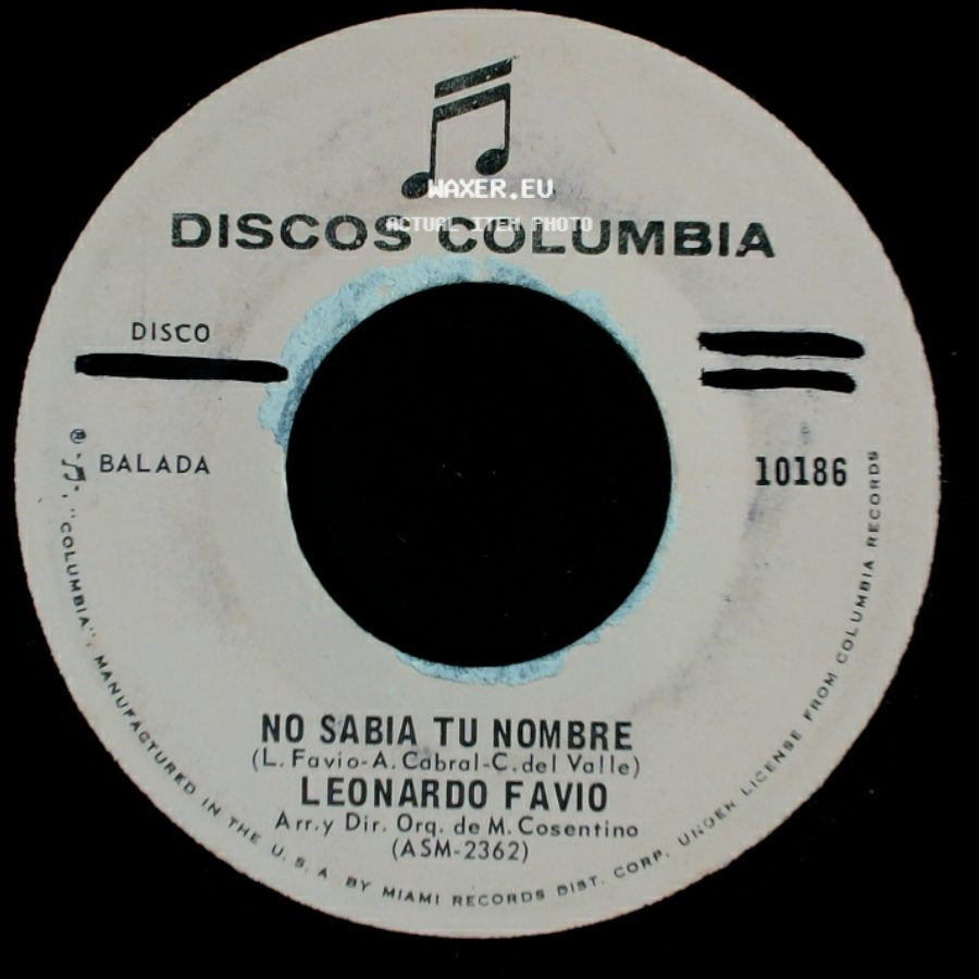 Leonardo Favio - No Sabia Tu Nombre / Fue Un Cuento De Amor side A